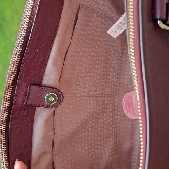 Kate Spade Bristol Drive Ostrich Cherrywood bag 2 Way Bag - Picture 5 of 15